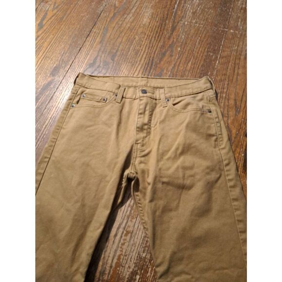 Levi’s 513 Slim Straight Brown Denim Jeans Men’s 32x30 Cotton Blend Casual Pants - Picture 2 of 3